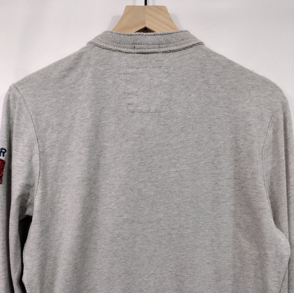 Vintage Hollister Embroidered Long Sleeve Henley Shirt Mens L Gray Retro 90s Y2K - Picture 7 of 12
